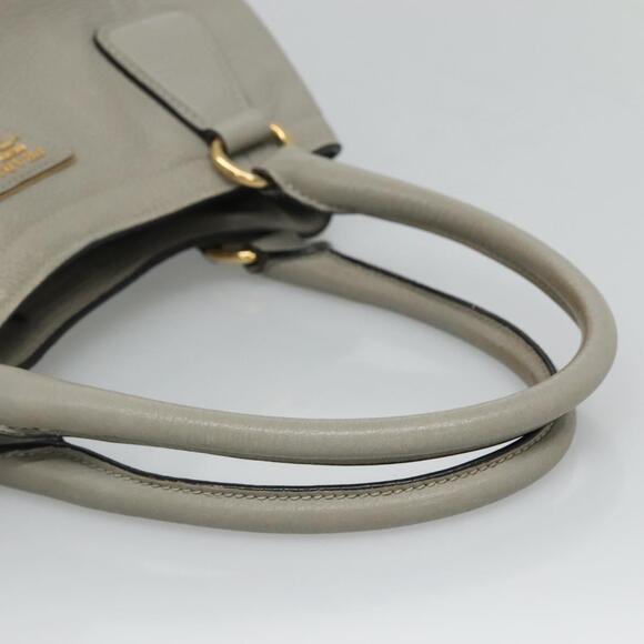 PRADA Hand Bag Leather Gray - Picture 7 of 13